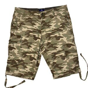 George Mens 12' Camo Cargo‎ Shorts Size 34 Gorpcore Hikecore